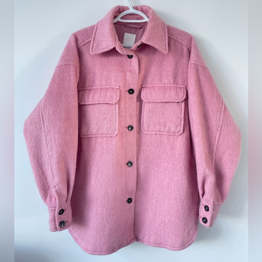 H&M Pink Button-Up Jacket - Picture 2 of 7